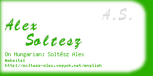 alex soltesz business card